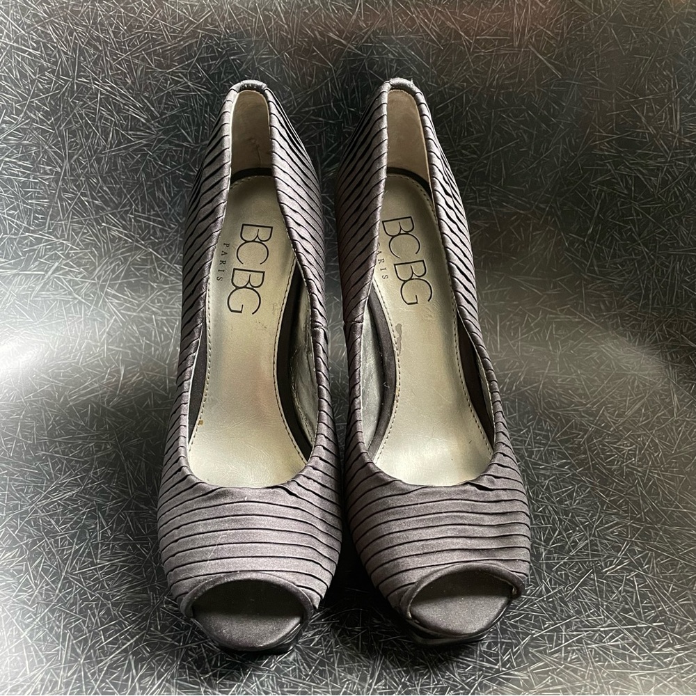 BCBG Paris Fabric Platform Heels